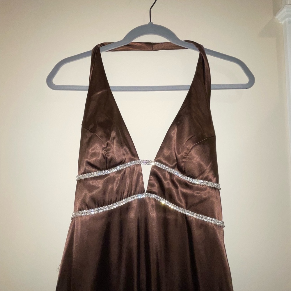 Dave & Johnny Brown Dress Sz 7/8